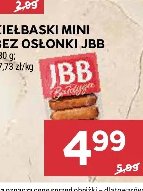 Kiełbaski mini bez osłonki JBB promocja w Stokrotka
