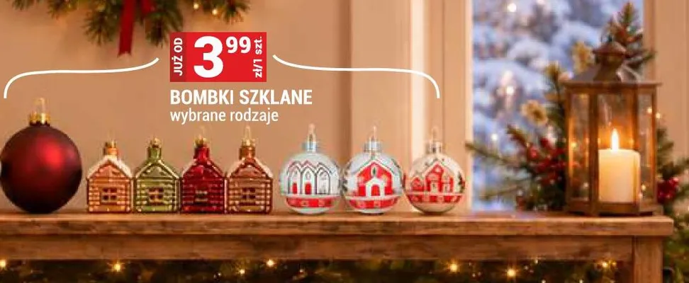 Bombki szklane promocja w Merkury Market