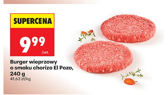Burger wieprzowy o smaku chorizo El Pozo promocja w Biedronka