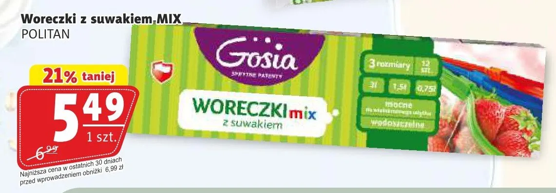 Woreczki z suwakiem MIX Gosia promocja w Prim Market