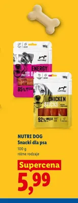 Snacki dla psa Nutri Dog Energy Bites promocja w Lidl