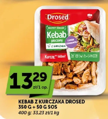 Kebab z kurczaka Drosed 350 g + 50 g sos promocja w ABC