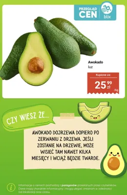 Awokado luz promocja w Dino
