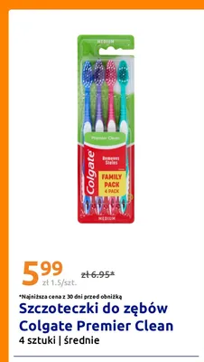 Szczoteczki do zębów Colgate Premier Clean promocja w Action