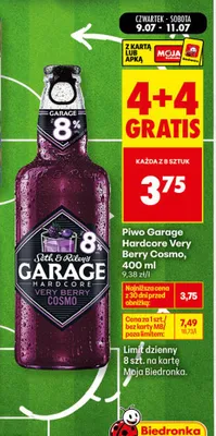 Piwo Garage Hardcore Very Berry Cosmo promocja w Biedronka