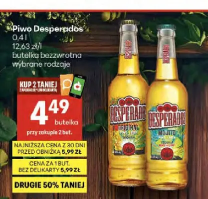 Piwo Desperados promocja w Delikatesy Centrum