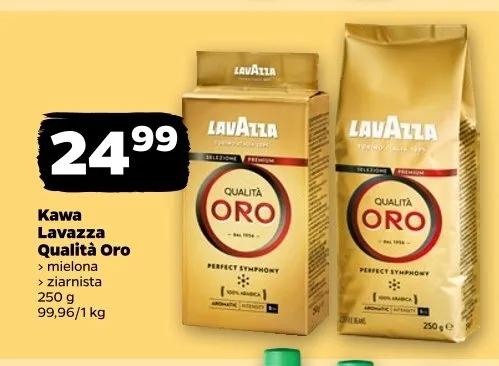 Kawa ziarnista Lavazza Qualità Oro promocja w Netto