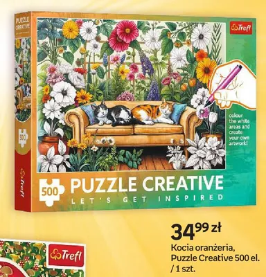Puzzle Creative Kocia oranżeria Trefl 500 el. promocja w Empik