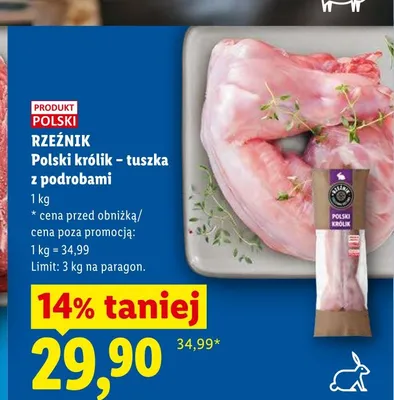 Polski królik tuszka z podrobami Rzeźnik promocja w Lidl