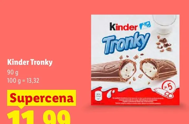 Wafle Kinder Tronky 5-pak promocja w Lidl