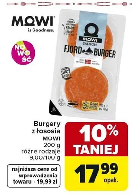 Burgery z łososia promocja w Carrefour Market
