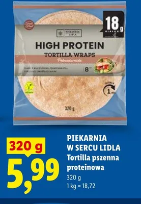 Tortilla pszenna proteinowa Piekarnia w sercu Lidla promocja w Lidl