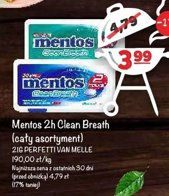 Cukierki Mentos 2h Clean Breath promocja w Arhelan