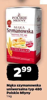 Mąka szymanowska uniwersalna typ 480 promocja w Netto