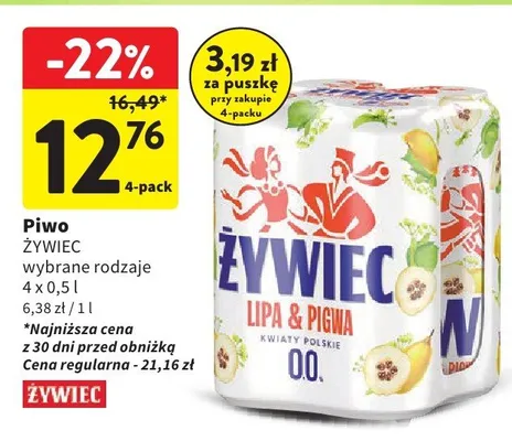 Piwo Lipa & Pigna promocja w Intermarche