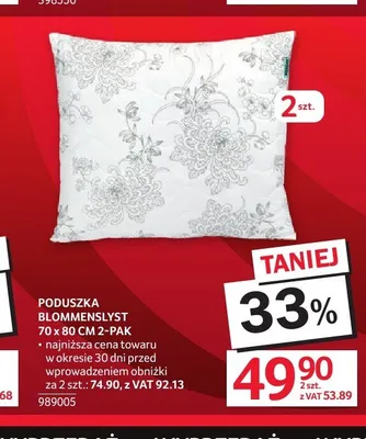 Poduszka Blommenslyst 2-pak 70x80 cm promocja w Selgros