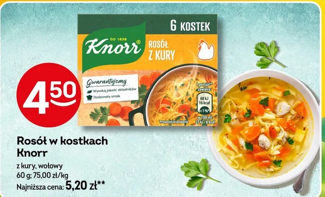 Rosół w kostkach z kury, wołowy promocja w Żabka