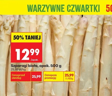 Szparagi białe promocja w Biedronka