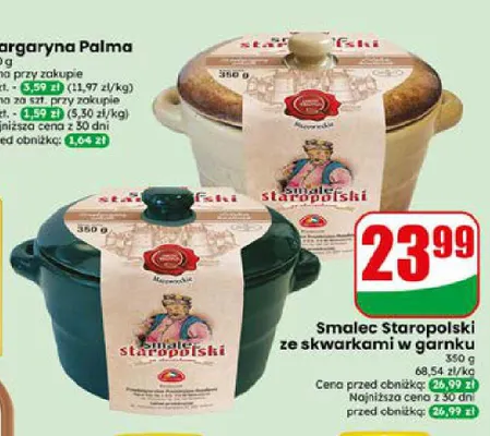 Smalec Staropolski ze skwarkami w garnku promocja w Dino