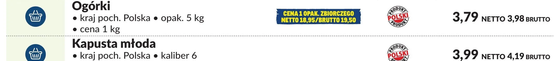 Ogórki polskie promocja w Makro