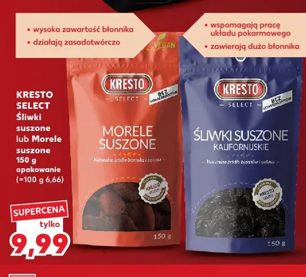 Śliwki suszone Kresto Select promocja w Kaufland