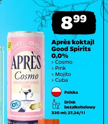 Après koktajl Good Spirits 0,0% Mojito promocja w Netto