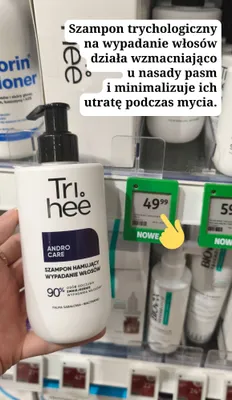 Szampon trychologiczny Tri.hee Andro Care hamujący wypadanie włosów promocja w Rossmann