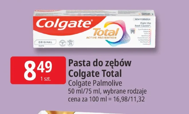 Pasta do zębów Colgate Total promocja w Leclerc