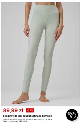 Legginsy do jogi szybkoschnące damskie 4F promocja w 4F