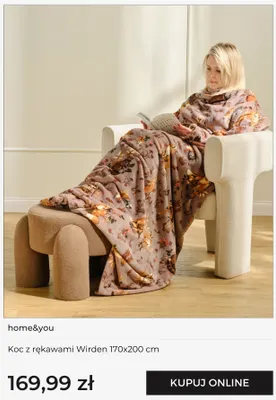 Koc z rękawami Wirden 170x200 cm Home & You promocja w home&you