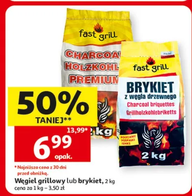 Brykiet z węgla drzewnego promocja w Auchan