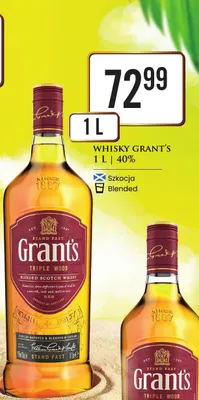 Whisky Grant's Triple Wood promocja w Dino