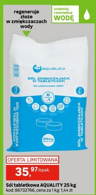 Sól tabletkowa aquality 25kg kod: 86732766 promocja w Leroy Merlin