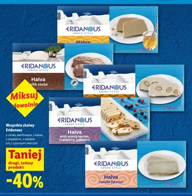 Chałwa o smaku waniliowym Eridanous promocja w Lidl