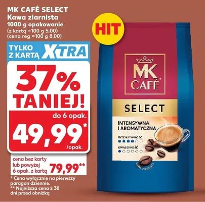 Kawa ziarnista MK Café Select promocja w Kaufland