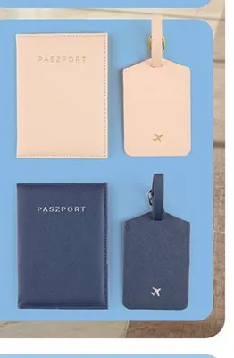 Etui na paszport z zawieszką do walizki Smukee promocja w Biedronka