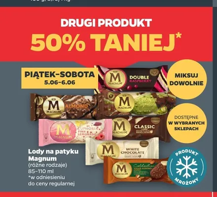 Lody na patyku Magnum Pistache promocja w Netto