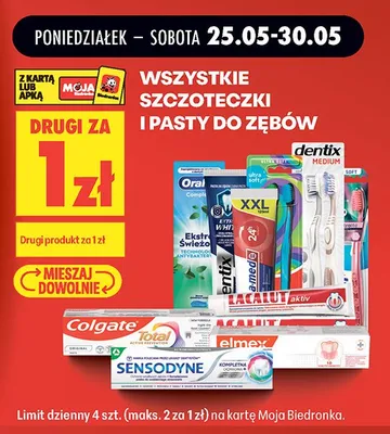 Szczoteczki i pasty do zębów promocja w Biedronka