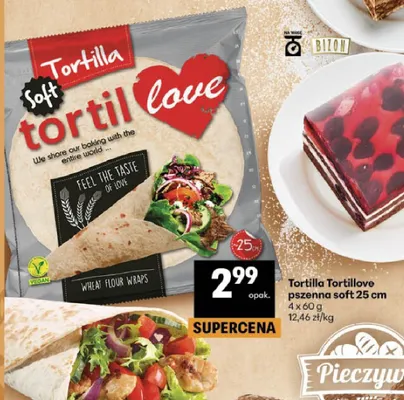 Tortilla Tortillove pszenna soft 25cm promocja w Delikatesy Centrum