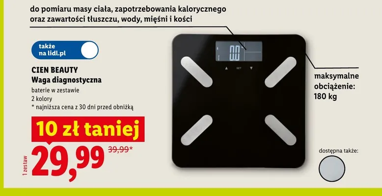 Waga diagnostyczna Cien Beauty promocja w Lidl