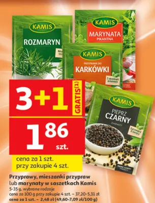 Przyprawa Pieprz czarny ziarnisty Kamis promocja w Auchan