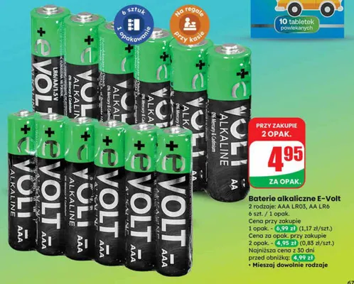 Baterie alkaliczne AA LR6 promocja w Dino