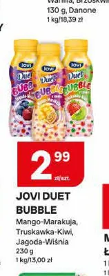 Napój jogurtowy Jovi Duet Bubble truskawka-kiwi promocja w Chorten