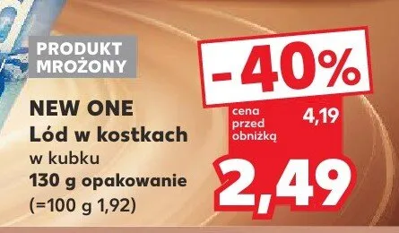 Lód w kostkach w kubku NEW ONE promocja w Kaufland