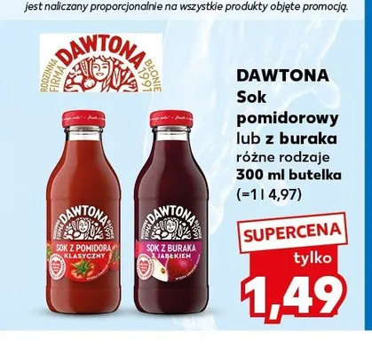 Sok z buraka Dawtona promocja w Kaufland