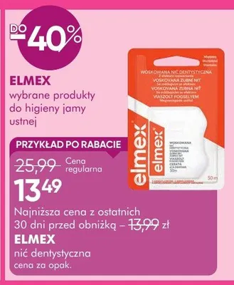 Nić dentystyczna Elmex promocja w Super-Pharm