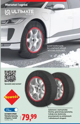 Tekstylne łańcuchy śniegowe 2 sztuki Ultimate Speed promocja w Lidl