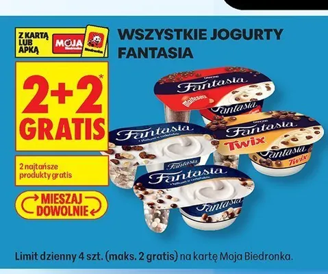 Jogurt Fantasia z kulkami czekoladowymi Maltesers promocja w Biedronka