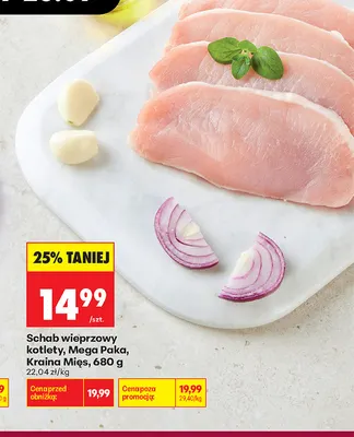 Schab wieprzowy kotlety Mega Paka Kraina Mięs promocja w Biedronka