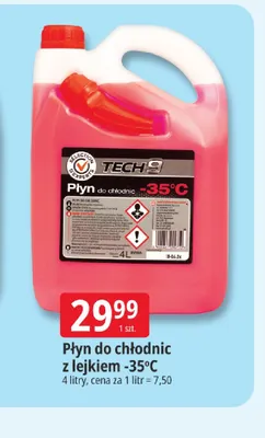 Płyn do chłodnic z lejkiem -35°C Tech9 promocja w Leclerc
